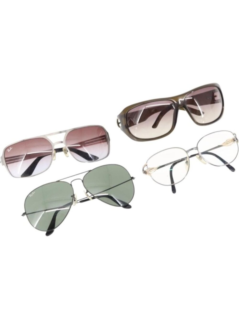 Ray-Ban Celine Gucci Sunglasses Plastic 4 Set Black